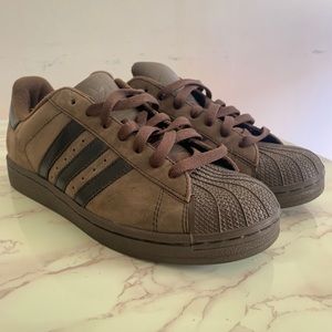 Rare Adidas Super Star Brown Suede Size 8